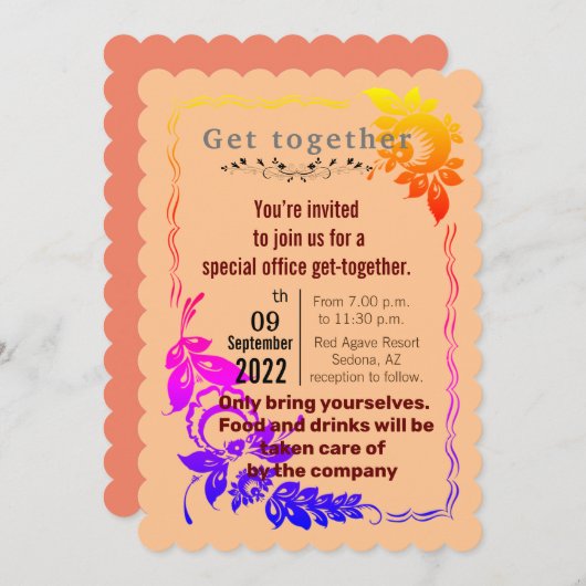 Office GetTogether招待状 招待状 (正面/裏面)