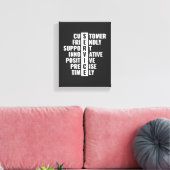 Office & Home Wall Art向けカスタマーサービス引用文 キャンバスプリント (インサイチュ (リビング))