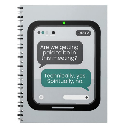 Office Humor  – “Technically Yes, Spiritually No." ノートブック (正面)