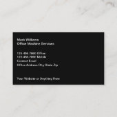 Office Machine Repair Service技術者 名刺 (裏面)