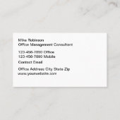 Office Management 実在 Estate Business Card 名刺 (裏面)