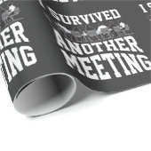 Office Meetingおもしろいの生存者皮肉屋 ラッピングペーパー (ロールコーナー)