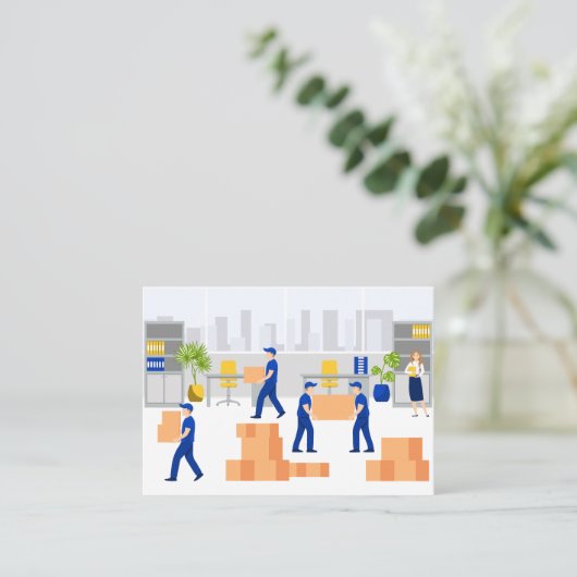 Office Moving Service 名刺 (スタンド正面)