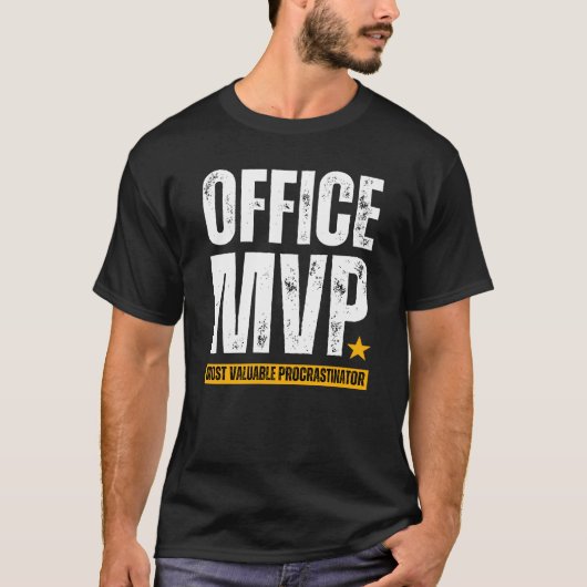 Office MVP おもしろい Office共同企業のボス Tシャツ (正面)
