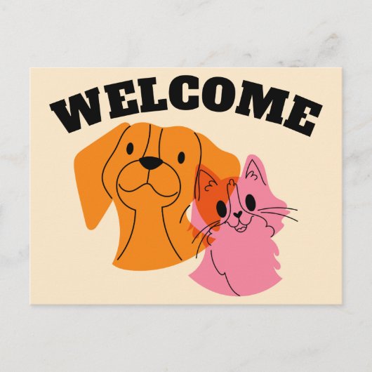 Office Petビジネスポストカードへようこそ ポストカード (正面)