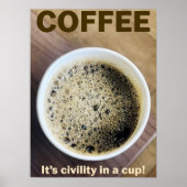 Office Poster - "Coffee - It's Chility in a cup" ポスター (正面)