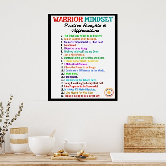 Office Poster - Warrior Mindset ポスター (キッチン)
