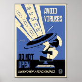 Office Propaganda: Avoid Downloads (blue) ポスター (正面)