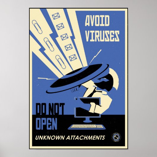 Office Propaganda: Avoid Downloads (blue) ポスター (正面)