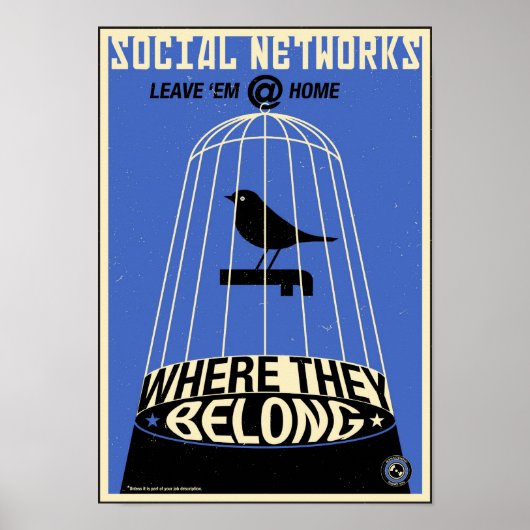Office Propaganda: Social Network (blue) ポスター (正面)