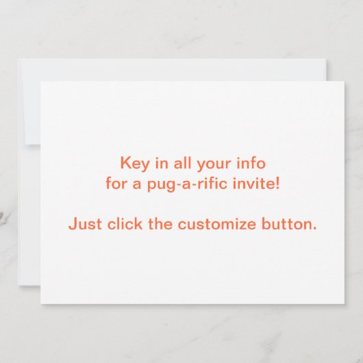 Office Pug 招待状 (裏面)