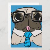 Office Pug 招待状 (正面/裏面)