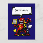 Office Rage Bear - Customizable Text ポストカード (正面)