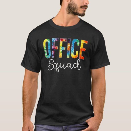 Office Squad絞り染め感謝の日Hello Back T Tシャツ (正面)