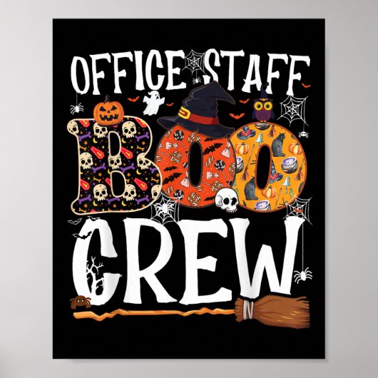 Office Staff Boo Crew Funny Halloween Matching Cos ポスター (正面)