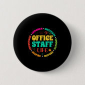 Office Staff Life - Front Office Squad School Secr 缶バッジ (正面)