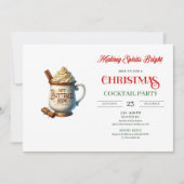 Office style digital festive cocktails party  招待状 (正面)