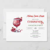 Office style printable festive cocktails party  招待状 (正面)
