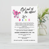 Office Team Builing Logo おもしろい Cartoon Pickleball 招待状 (スタンド正面)