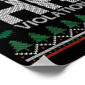 Office Ugly Christmas Funny Walking Hr Violation W ポスター (角)