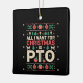 Office Ugly Christmas PTO Work Party Coworker セラミックオーナメント (左)