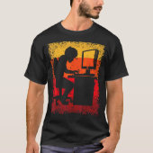 Office Work Programmer Home Office Vin Tシャツ (正面)