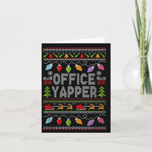 Office Yapper Ugly Sweater Christmas  カード (正面)
