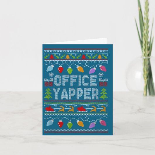 Office Yapper Ugly Sweater Christmas  カード (正面)
