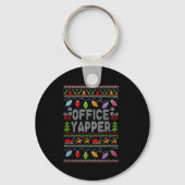Office Yapper Ugly Sweater Christmas  キーホルダー (正面)