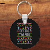 Office Yapper Ugly Sweater Christmas  キーホルダー (正面)