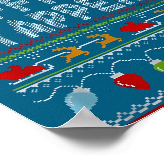 Office Yapper Ugly Sweater Christmas  ポスター (角)
