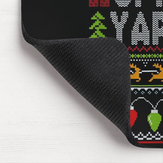 Office Yapper Ugly Sweater Christmas  マウスパッド (コーナー)