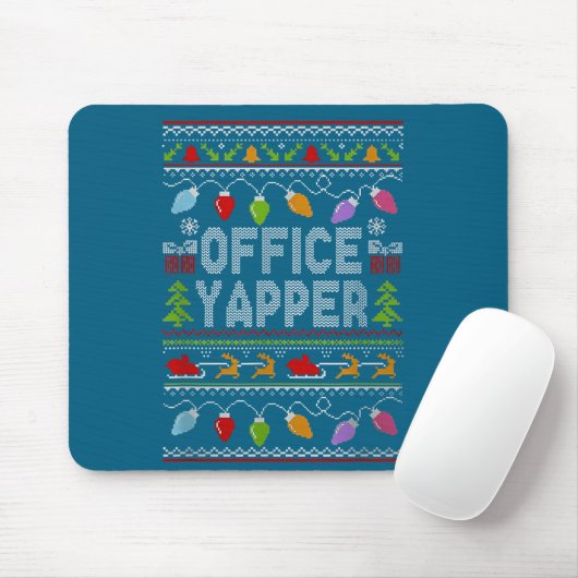 Office Yapper Ugly Sweater Christmas  マウスパッド (マウス)