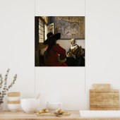 Officer and Laughing Girl by Johannes Vermeer ポスター (キッチン)