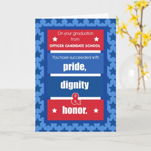 Officer Candidate School Graduation Congratulate カード (黄色い花)