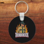 Officer Sergeant Cius Thunder Bodycam Funny Meme  キーホルダー (正面)
