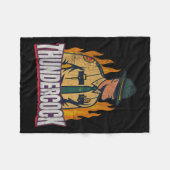 Officer Sergeant Cius Thunder Bodycam Funny Meme  フリースブランケット (正面(横))