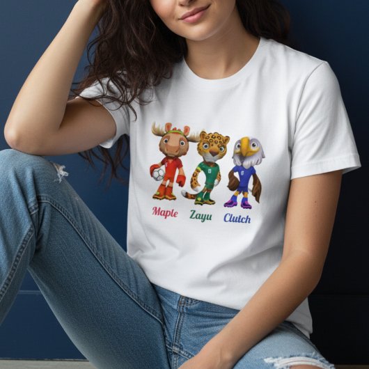 Official 2026 Mascot | Maple, Zayú & Clutch トライブレンドTシャツ