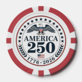 Official America 250th Anniversary Commemorative ポーカーチップ (正面)