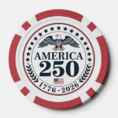 Official America 250th Anniversary Commemorative ポーカーチップ (裏面)