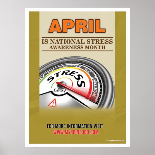 Official April Stress Awareness Month Poster ポスター (正面)