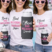 Official Bad Influence Custom Bachelorette Party スリム缶クーラー
