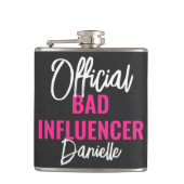 Official Bad Influence Custom Bachelorette Party フラスク (正面)