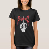 Official Blink 182 Skeleton Finger Tシャツ (正面)