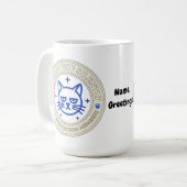 Official Cat Association Member Judging You Silen コーヒーマグカップ (正面左)