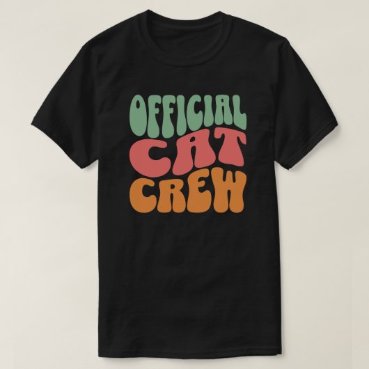 Official Cat Crew Funny Cat Lover Tシャツ (デザイン正面)