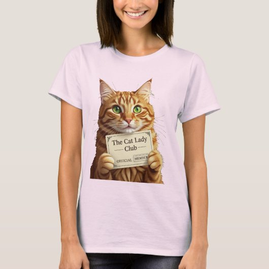 Official Cat Lady Club Member Tシャツ (正面)