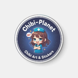 Official Chibi-Planet logo: sassy nursing magnet マグネット