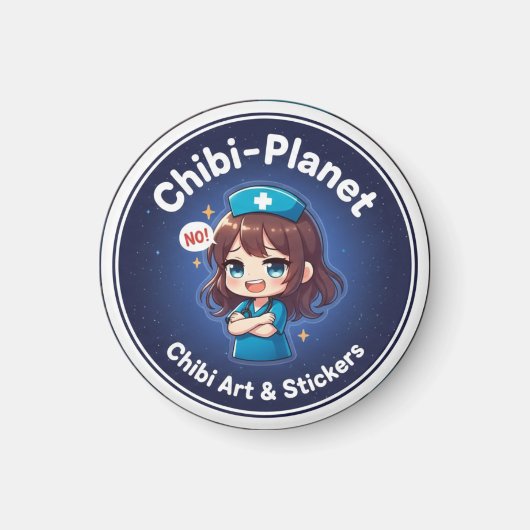 Official Chibi-Planet logo: sassy nursing magnet マグネット (正面)