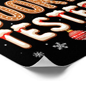 Official Christmas Cookie Tester Taster King Crew  ポスター (角)